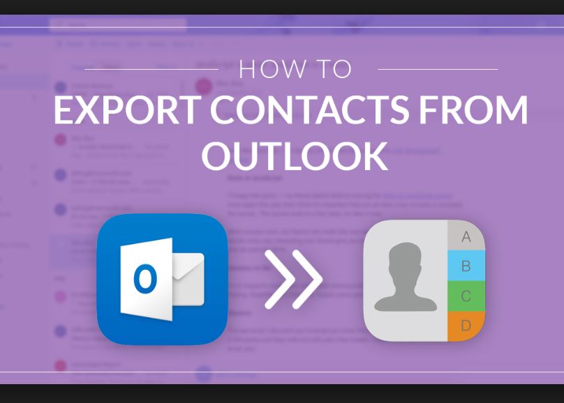 Outlook Export Contacts | How To Outlook Export Contacts