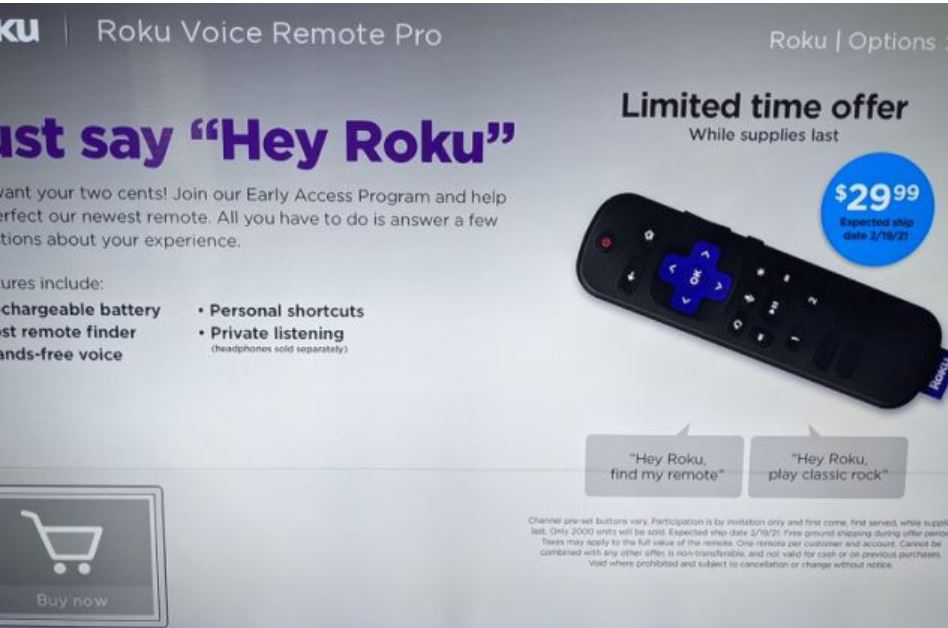 Roku Is Testing A Remote With A Built-In Battery And Customizable Buttons