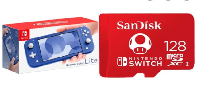 Amazon includes a free 128GB microSD card when you buy a Switch Lite