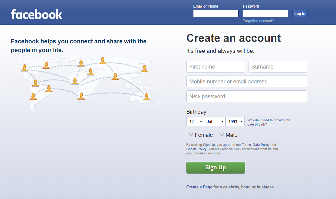 Facebook Sign In Login Page I Can t Sign Into Facebook Facebook 