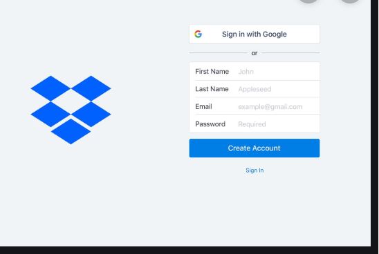 how to sign in dropbox